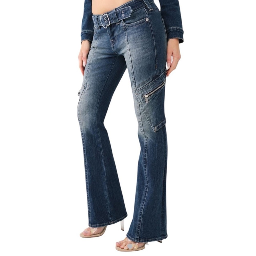 BECCA BELTED CARGO BOOTCUT JEAN
